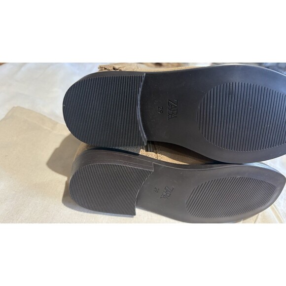 Zara Kids Color Tan Leather  Girl Boots Size 12 - Picture 4 of 5